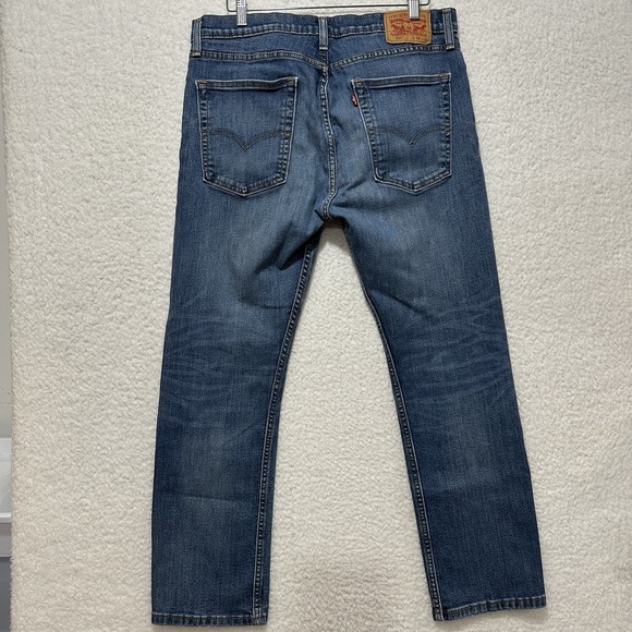Levi's 513 Men's Jeans Straight Faded Blue Denim Size 36 - Picture 1 of 14